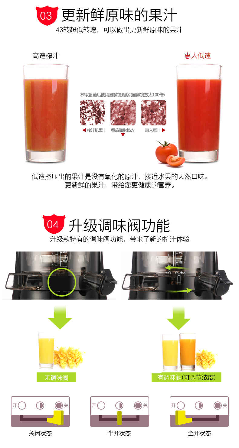 惠人榨汁机TH-13DR2M二代升级