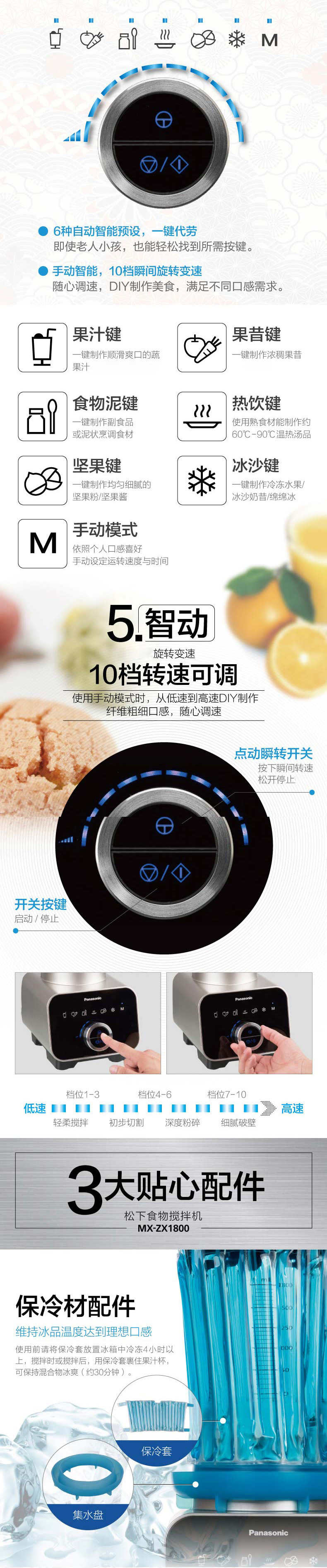 松下破壁料理机MX-ZX1800