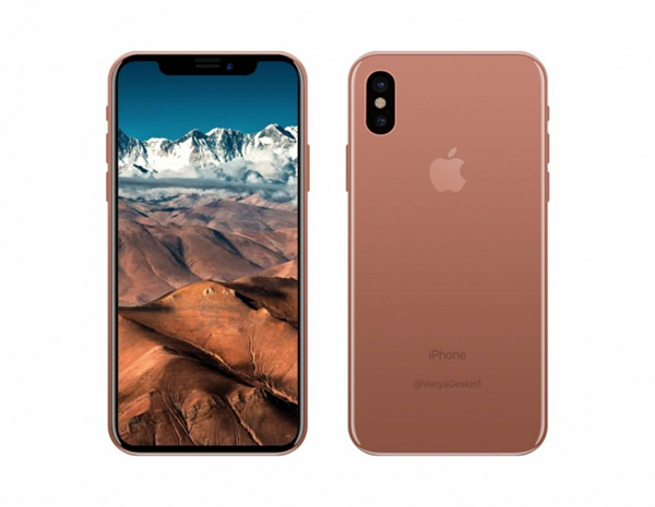 iphone x腮红金预计明年一月上市 渲染图已经流出