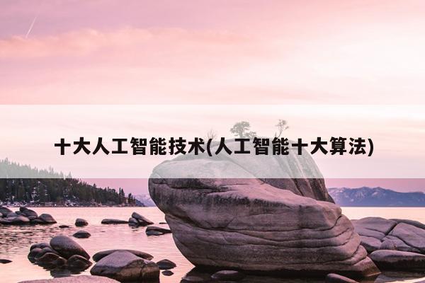十大人工智能技术(人工智能十大算法)
