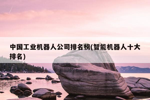 中国工业机器人公司排名榜(智能机器人十大排名)