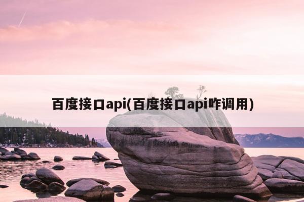 百度接口api(百度接口api咋调用)