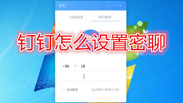 钉钉怎么设置密聊
