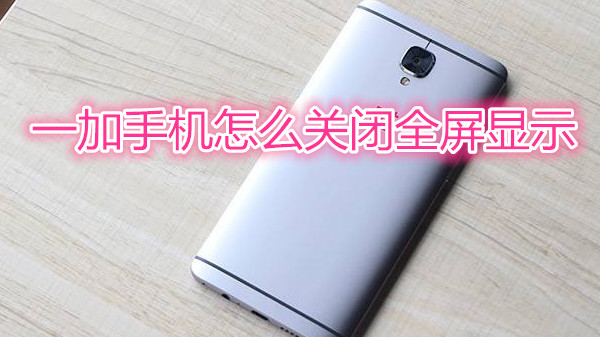 一加手机怎么关闭全屏显示