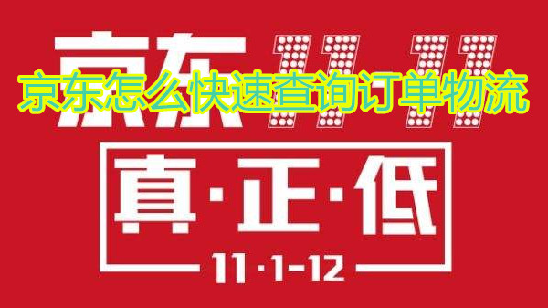 京东怎么快速查询订单物流