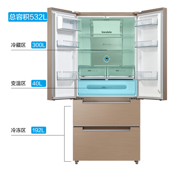 美的532冰箱图片