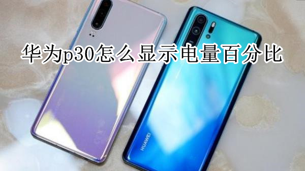 华为p30怎么显示电量百分比