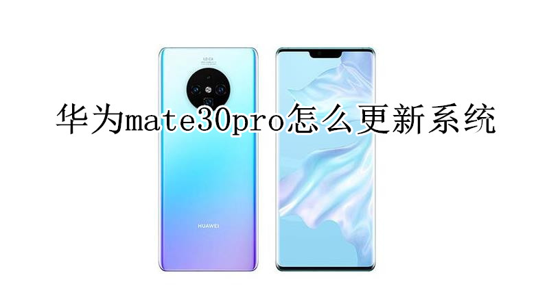 华为mate30pro怎么更新系统