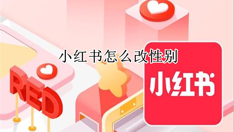 小红书怎么改性别