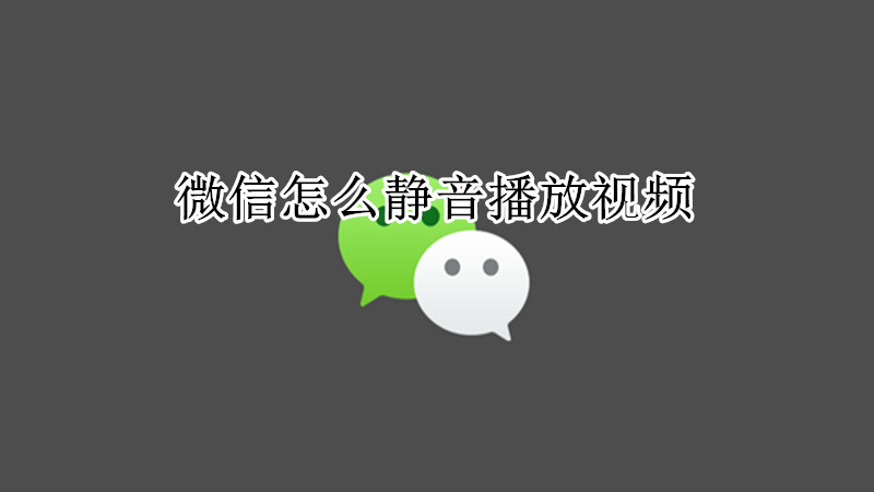 微信怎么静音播放视频