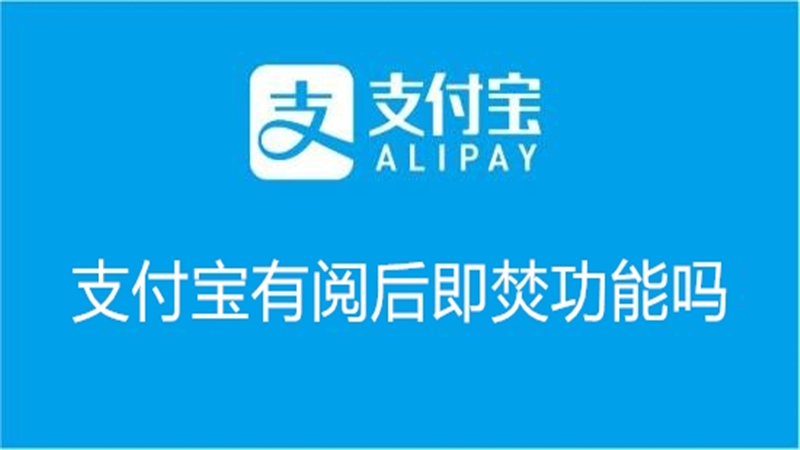 支付宝有阅后即焚功能吗