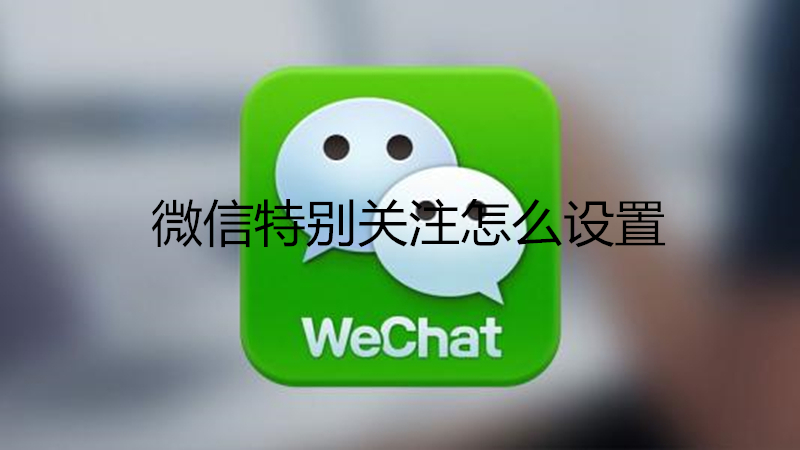 微信特别关注怎么设置