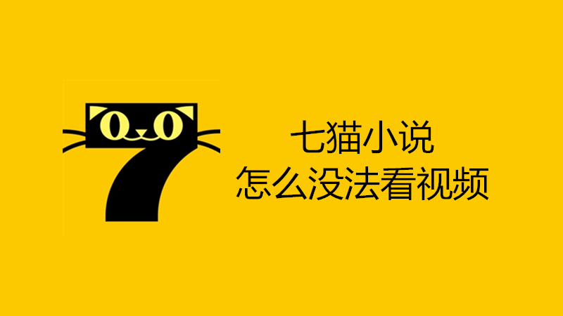 七猫小说怎么没法看视频