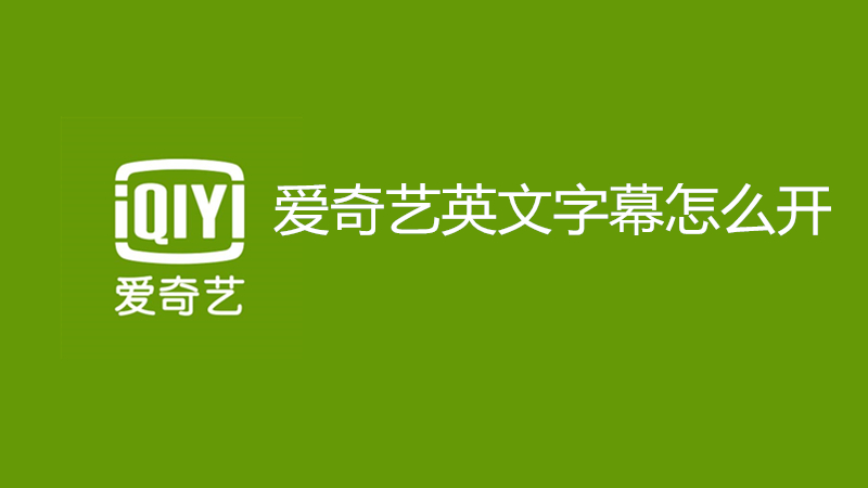 爱奇艺英文字幕怎么开