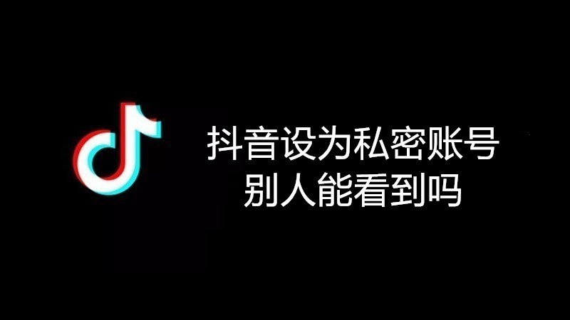 抖音设为私密账号别人能看到吗