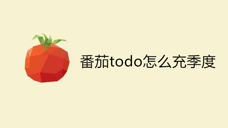 番茄todo怎么充季度