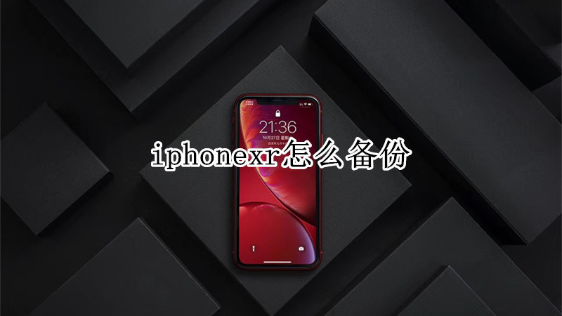 iphonexr怎么备份