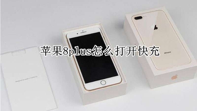 苹果8plus怎么打开快充