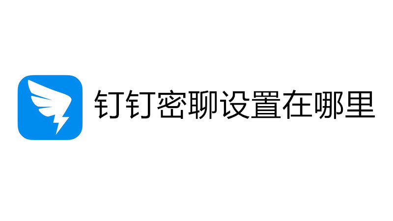 钉钉密聊设置在哪里