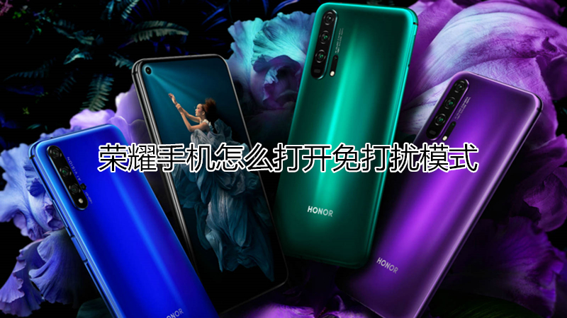 荣耀手机怎么打开免打扰模式