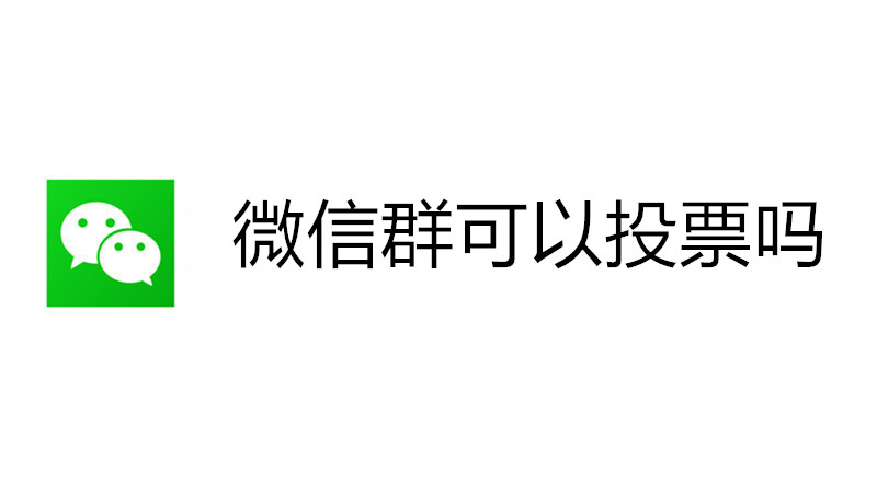 微信群可以投票吗