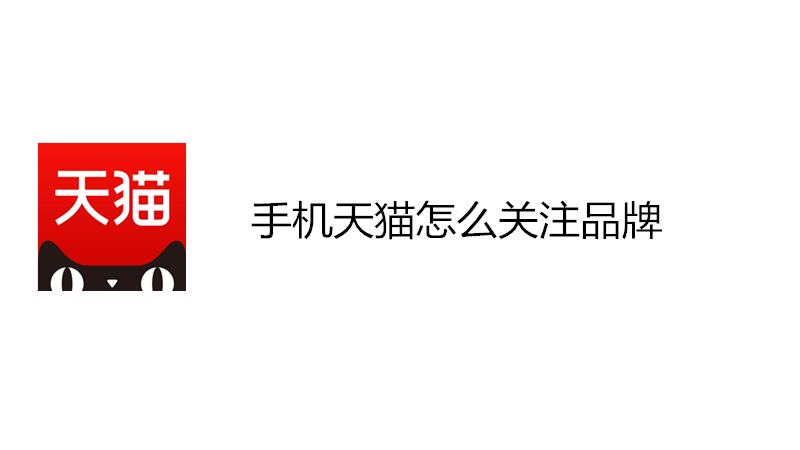 手机天猫怎么关注品牌