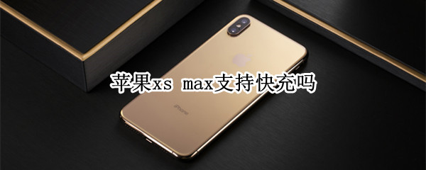 苹果xs max支持快充吗