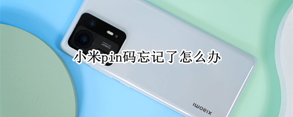 小米pin码忘记了怎么办