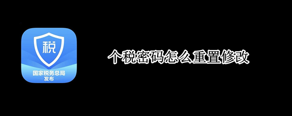 个税密码怎么重置修改