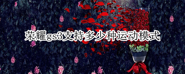 荣耀gs3支持多少种运动模式