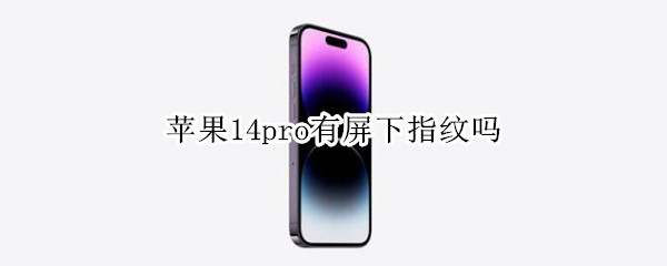 苹果14pro有屏下指纹吗