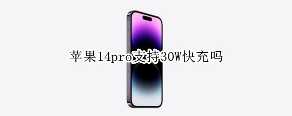苹果14pro支持30W快充吗