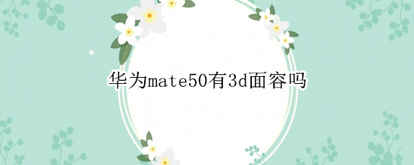华为mate50有3d面容吗