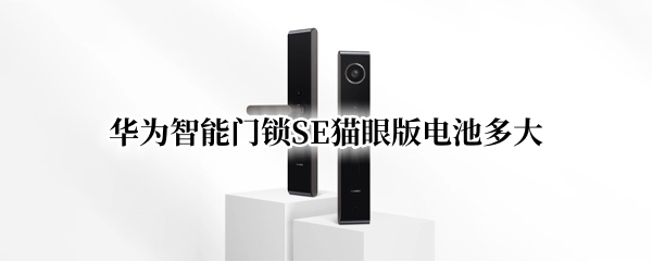 华为智能门锁SE猫眼版电池多大