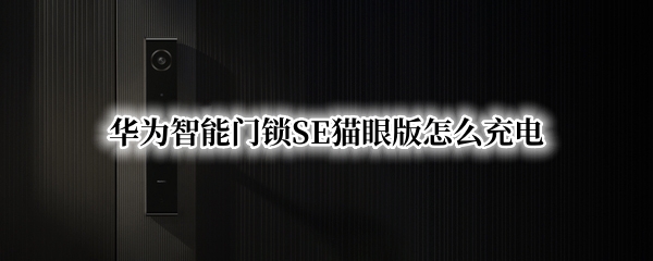 华为智能门锁SE猫眼版怎么充电