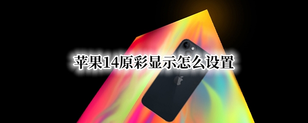 苹果14原彩显示怎么设置