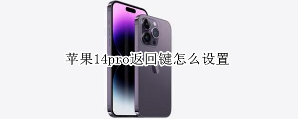 苹果14pro返回键怎么设置