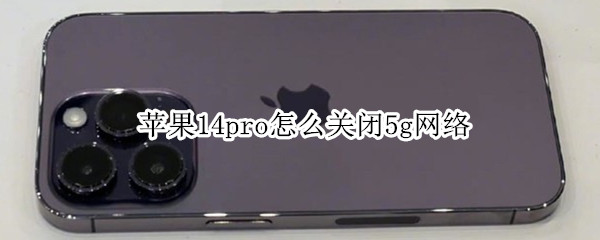 苹果14pro怎么关闭5g网络