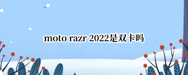 moto razr 2022是双卡吗