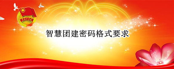 智慧团建密码格式要求