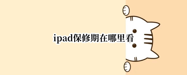 ipad保修期在哪里看