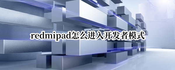 redmipad怎么进入开发者模式