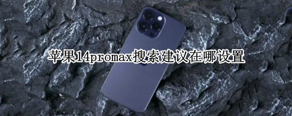 苹果14promax搜索建议在哪设置