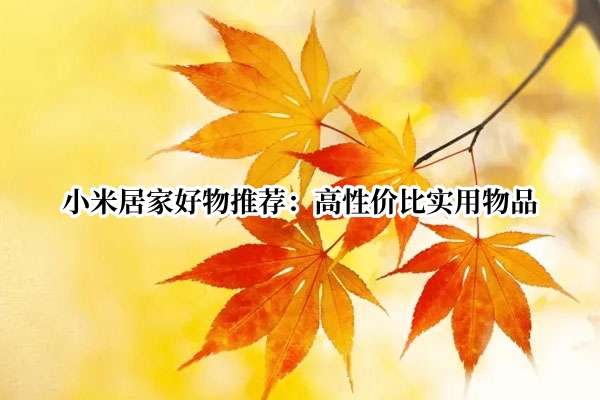 小米居家好物推荐：高性价比实用物品