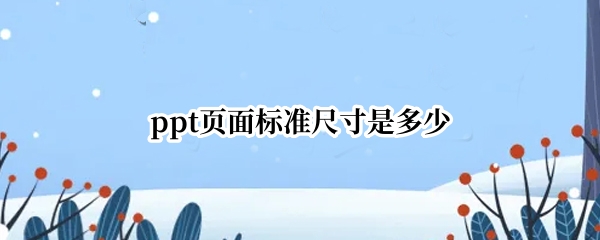 ppt页面标准尺寸是多少