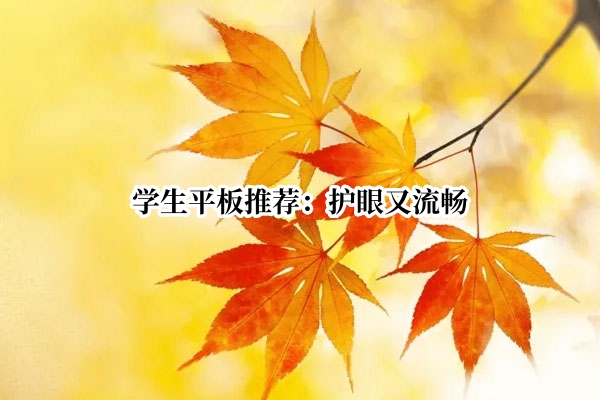 学生平板推荐：护眼又流畅