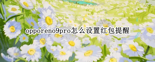 opporeno9pro怎么设置红包提醒