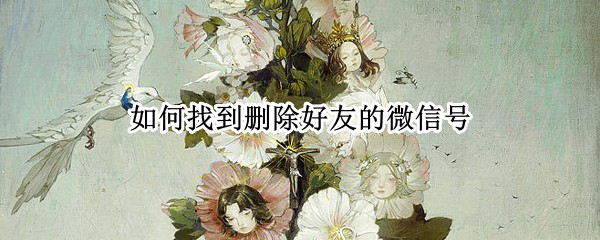 如何找到删除好友的微信号