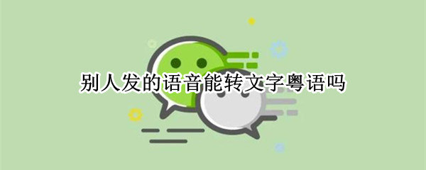 别人发的语音能转文字粤语吗