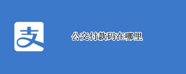 公交付款码在哪里